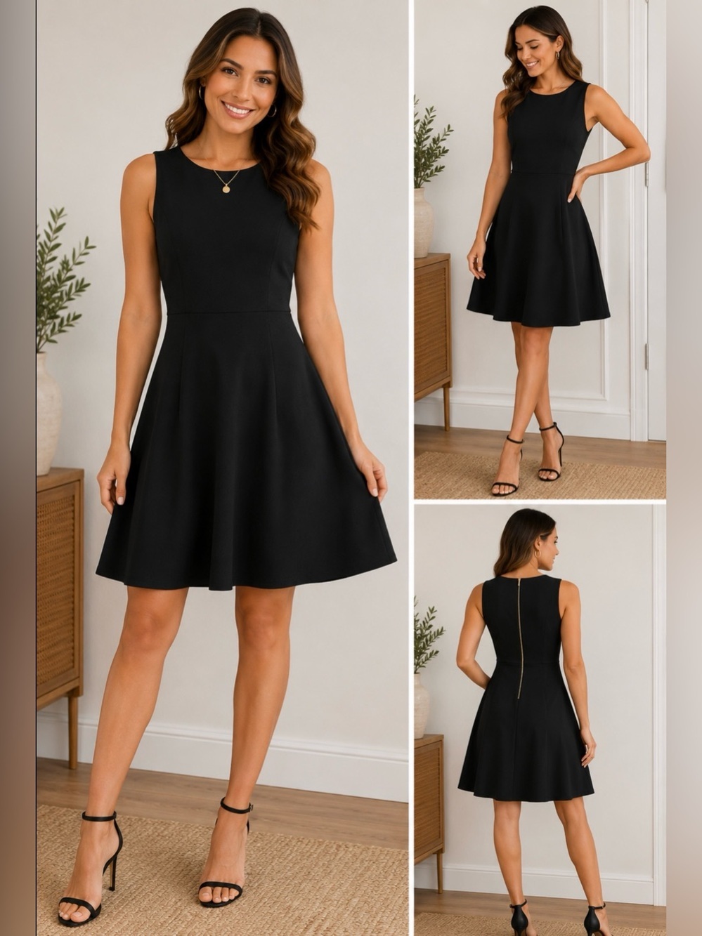 American Living Black Sleeveless Fit & Flare Dress Women’s Size 12